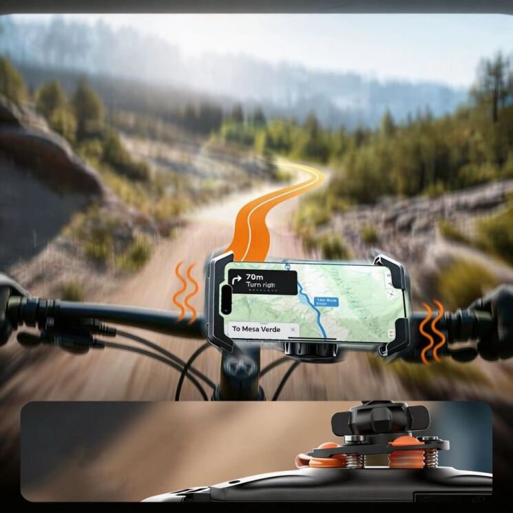 Велосипедный держатель Tech-Protect V6 Universal Mount - Black: фото 7 из 12