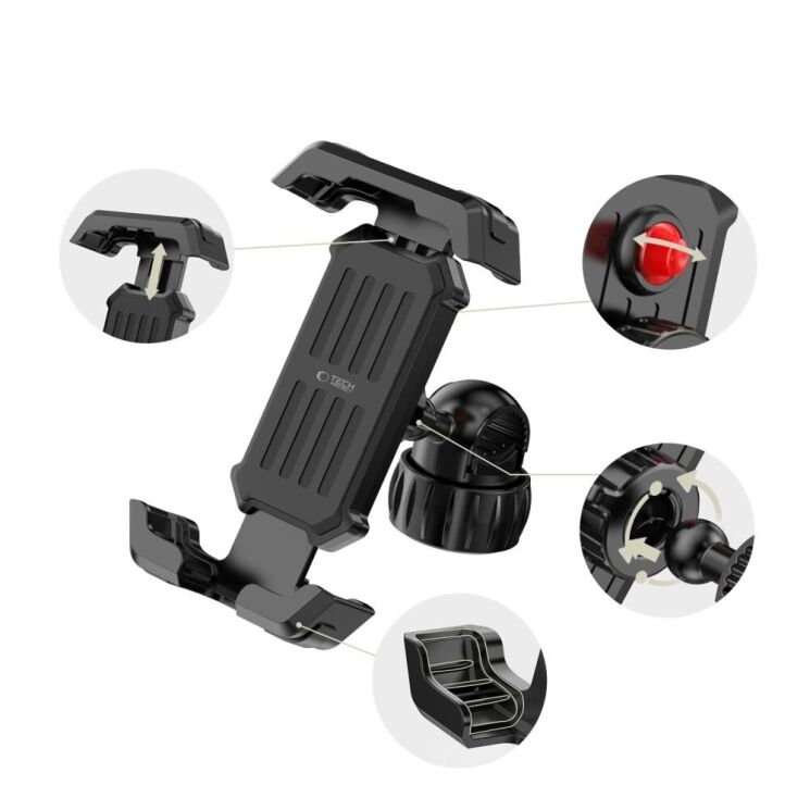 Велосипедный держатель Tech-Protect V6 Universal Mount - Black: фото 5 из 12