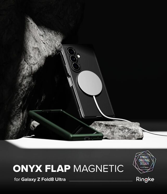 Защитный чехол Ringke Onyx Flap Magnetic для Samsung Galaxy Fold 8 Ultra (8800380460454) - Black (424107B) Защитный чехол Ringke Onyx Flap Magnetic для Samsung Galaxy Fold 8 Ultra (8800380460454) - Black: фото 2 из 24