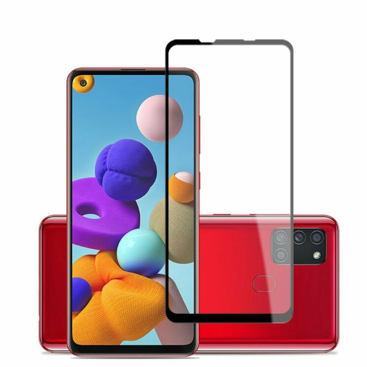 Защитное стекло AMORUS Full Glue Tempered Glass для Samsung Galaxy A21s (A217) - Black: фото 6 из 8
