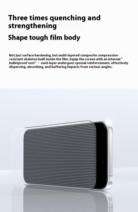 Захисне скло BENKS Zero Arc Series AntiSpy для iPhone 16 Pro / 17 / 17 Pro - Black: фото 6 з 17