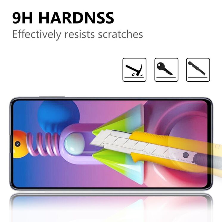 Защитное стекло Deexe Full Glue Coverage для Samsung Galaxy M51 (M515) - Black: фото 3 из 6