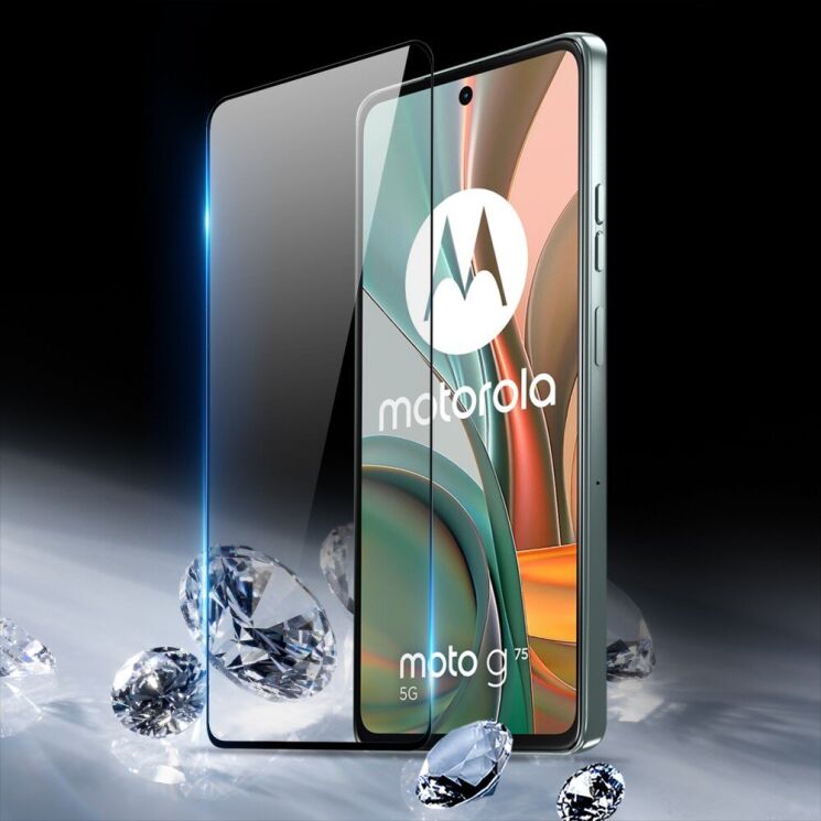 Защитное стекло DUX DUCIS Full Glue для Motorola Moto G75 - Black: фото 2 из 7