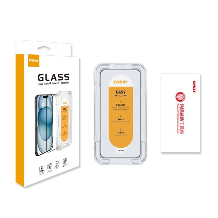 Защитное стекло ENKAY Easy Install Full Glue для Xiaomi Redmi Note 13 Pro 4G / Poco M6 Pro - Black: фото 8 из 8