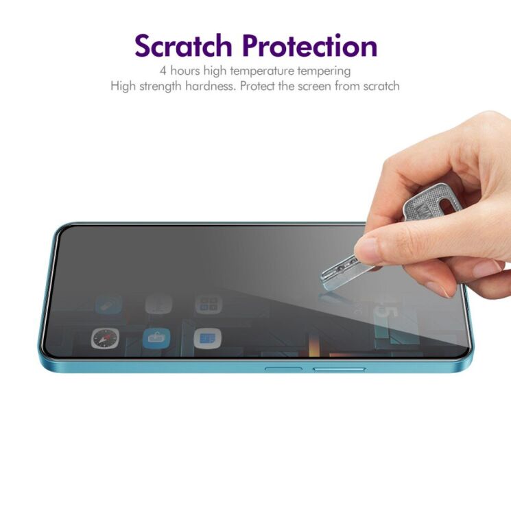 Защитное стекло ENKAY Privacy для Google Pixel 9 / 9 Pro - Black: фото 6 из 7