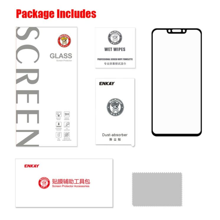 Защитное стекло HAT PRINCE Full Covered для Huawei P Smart Plus - Black: фото 4 из 8