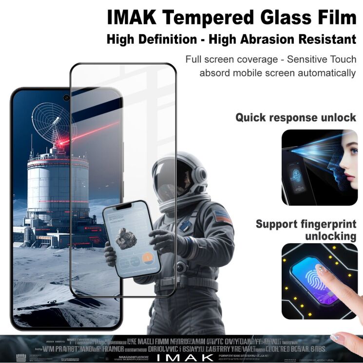 Захисне скло IMAK 5D Pro+ Full Glue для OPPO Reno 14 FS 5G - Black: фото 2 з 8