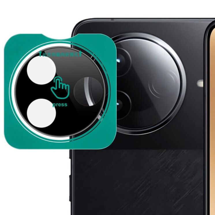 Защитное стекло IMAK Install Black Glass Lens для Xiaomi Poco F7 Pro - Black: фото 3 из 11