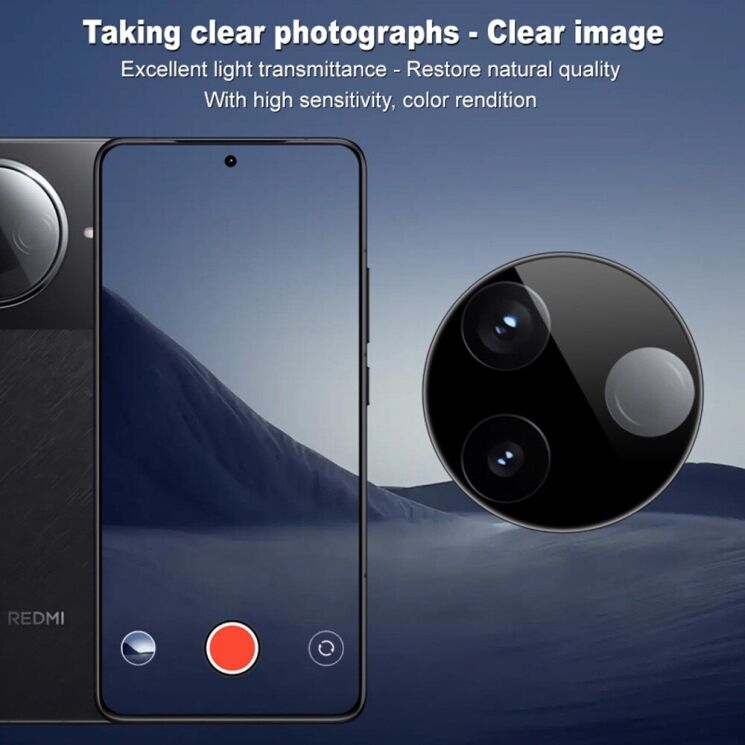 Защитное стекло IMAK Install Black Glass Lens для Xiaomi Poco F7 Pro - Black: фото 7 из 11