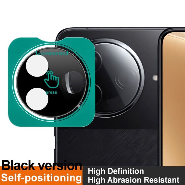 Защитное стекло IMAK Install Black Glass Lens для Xiaomi Poco F7 Pro - Black: фото 6 из 11