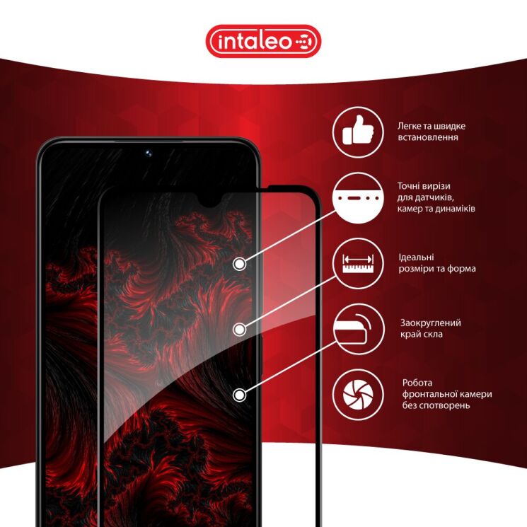 Защитное стекло Intaleo Full Glue для Xiaomi Redmi 14C / Redmi A4 5G / Poco C75 - Black: фото 4 из 9