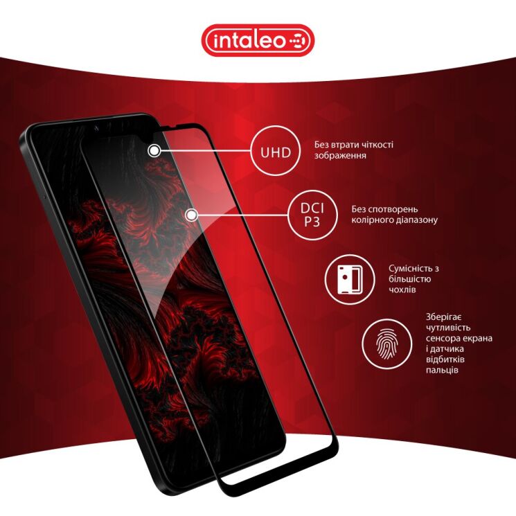 Защитное стекло Intaleo Full Glue для Xiaomi Redmi 14C / Redmi A4 5G / Poco C75 - Black: фото 5 из 9