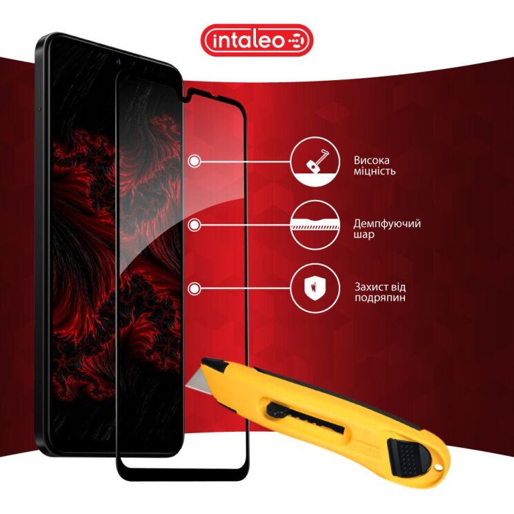 Защитное стекло Intaleo Full Glue для Xiaomi Redmi 14C / Redmi A4 5G / Poco C75 - Black: фото 6 из 9