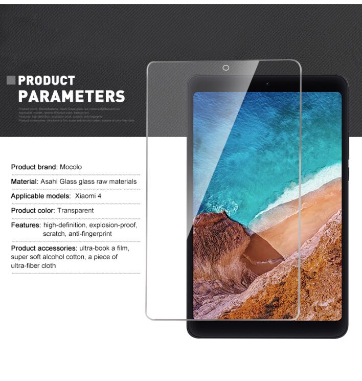 Защитное стекло MOCOLO 2.5D Arc Edge для Xiaomi Mi Pad 4 - Crystal: фото 4 из 9