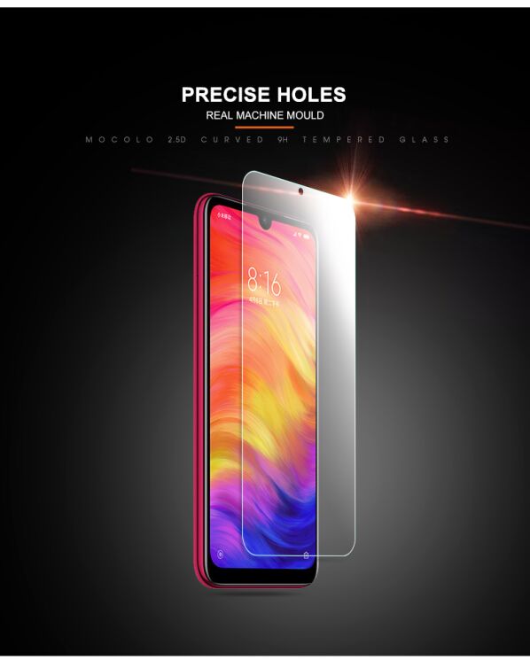 Защитное стекло MOCOLO 2.5D Arc Edge для Xiaomi Redmi Note 7 / Note 7 Pro: фото 9 из 13