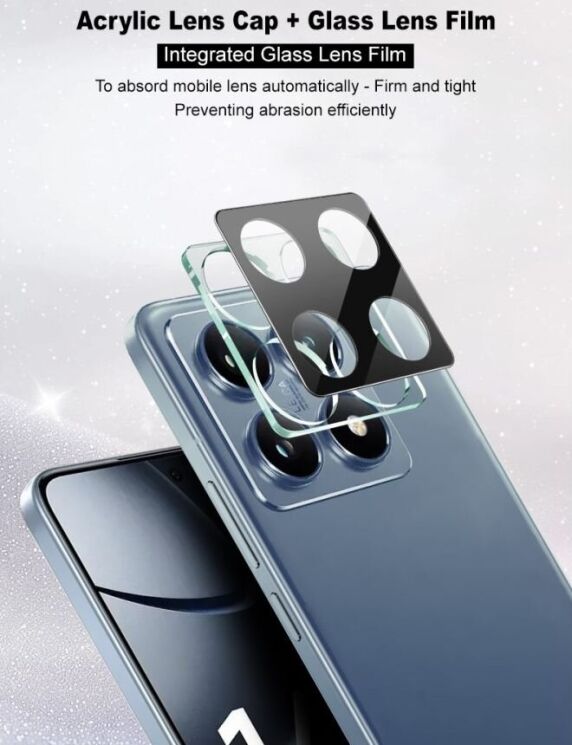 Захисне скло на камеру IMAK Black Glass Lens для Xiaomi 14T - Black: фото 8 з 10