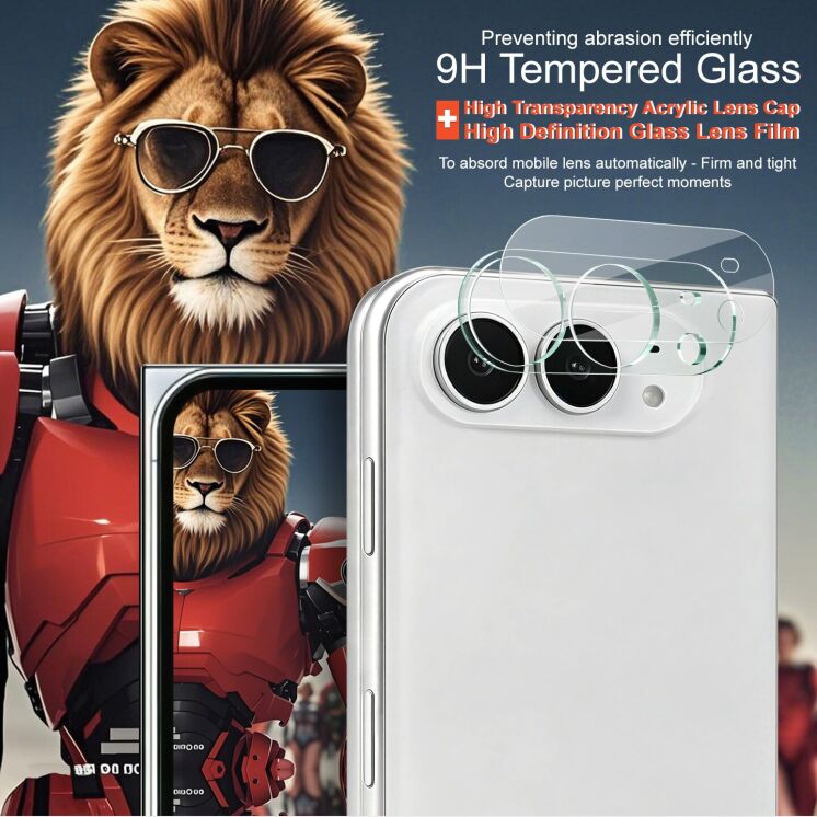 Защитное стекло на камеру IMAK Integrated Lens Protector для iPhone Duo (435029) Защитное стекло на камеру IMAK Integrated Lens Protector для iPhone Duo: фото 4 из 7