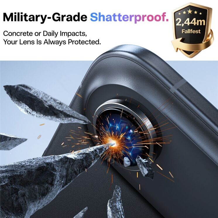 Захисне скло на камеру TORRAS Lensguard для iPhone Air - Black: фото 2 з 6