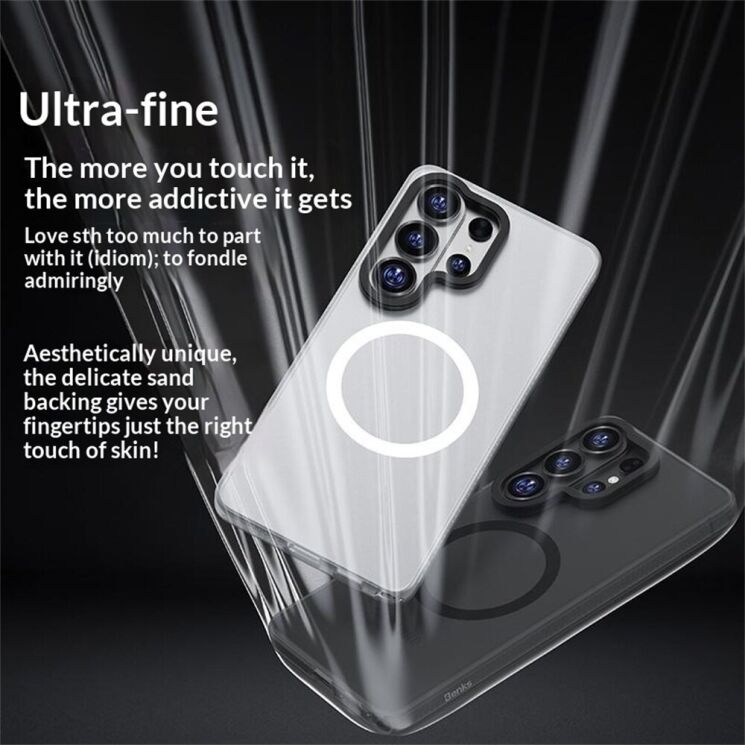 Захисний чохол BENKS Matte Case MagSafe для Samsung Galaxy S26 Ultra (S948) - Black: фото 6 з 7