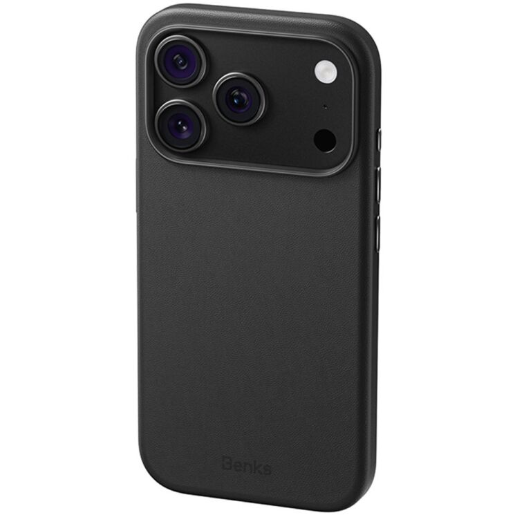 Защитный чехол BENKS Q2 Organic Leather для iPhone 18 Pro Max / 17 Pro Max - Black: фото 2 из 12