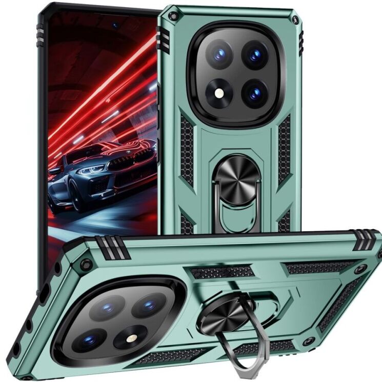 Защитный чехол Deexe Armor Case для Xiaomi Redmi Note 14 Pro 5G / Poco X7 - Blackish Green: фото 1 из 7