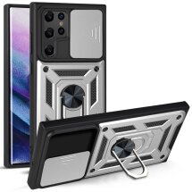 Защитный чехол Deexe Armor Shield для Samsung Galaxy S22 Ultra (S908) - Silver: фото 1 из 9