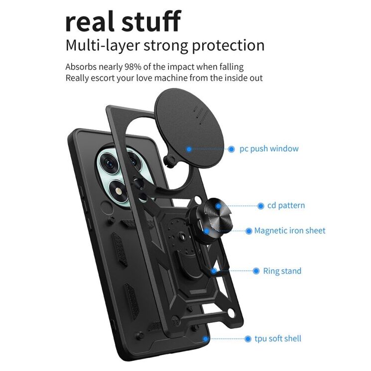 Защитный чехол Deexe Armor Shield для Xiaomi Redmi Note 14 Pro 5G / Poco X7 - Red: фото 10 из 10