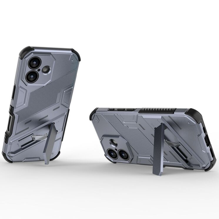 Захисний чохол Deexe Bibercas для Apple iPhone 17 - Grey: фото 2 з 6