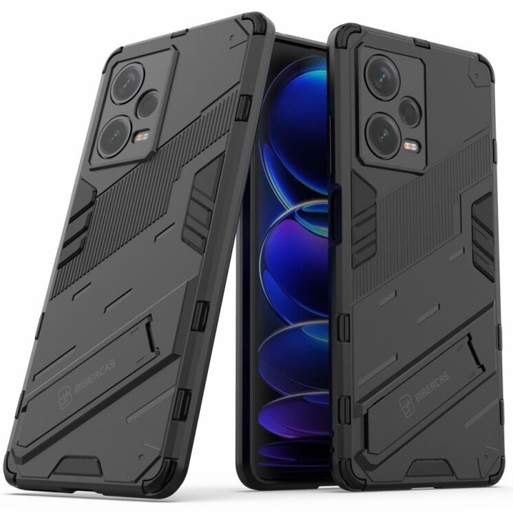 Захисний чохол Deexe Bibercas для Xiaomi Redmi Note 12 Pro+ - Black: фото 1 з 8