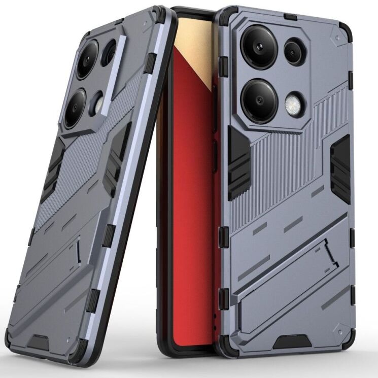 Защитный чехол Deexe Bibercas для Xiaomi Redmi Note 13 Pro 4G / Poco M6 Pro - Dark Blue: фото 1 из 7