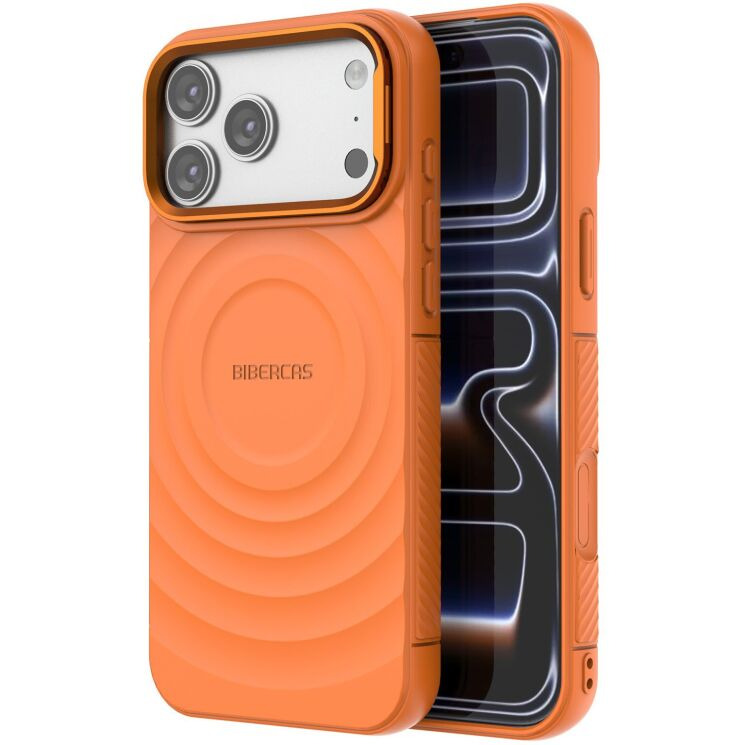 Захисний чохол Deexe Bibercas Ripple для iPhone 18 Pro Max / 17 Pro Max - Orange: фото 1 з 9