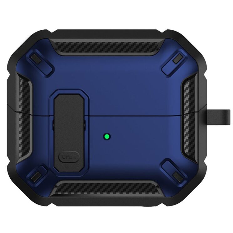 Захисний чохол Deexe Carbon Armor для Samsung Galaxy Buds 3 / Buds 3 Pro - Blue: фото 2 з 12