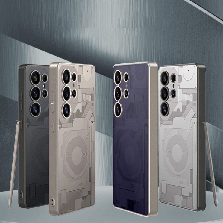 Защитный чехол Deexe Circuit Pattern для Samsung Galaxy S23 Ultra (S918) - White: фото 8 из 8