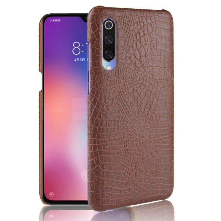 Захисний чохол Deexe Croco Style для Xiaomi Mi CC9 / Mi 9 Lite - Brown: фото 1 з 4