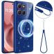 Захисний чохол Deexe Glitter Case with MagSafe для Motorola Moto G17 Power / G15 Power / G15 - Blue (408416L). Фото 1 з 7