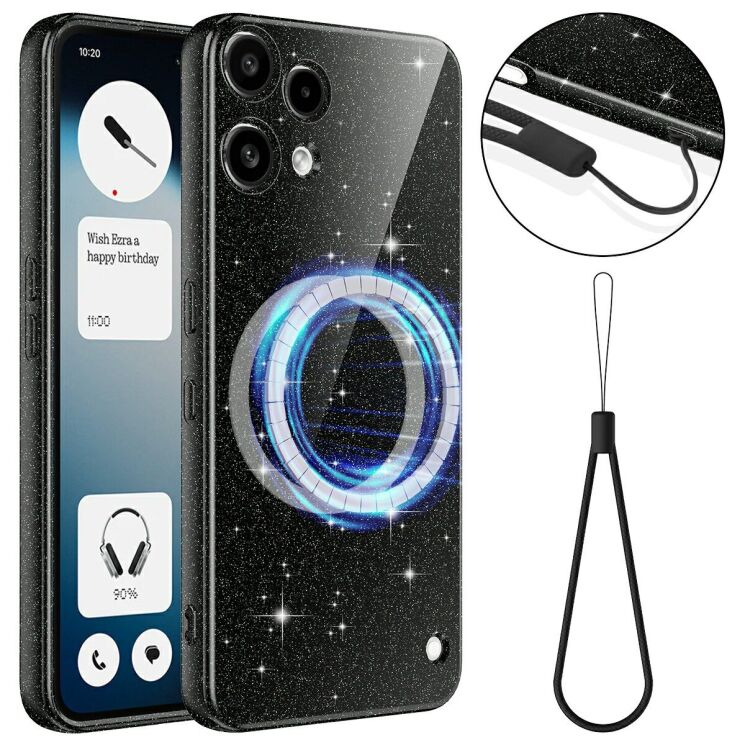 Захисний чохол Deexe Glitter Case with MagSafe для Nothing Phone (3a) Lite - Black (405429B) Захисний чохол Deexe Glitter Case with MagSafe для Nothing Phone (3a) Lite - Black: фото 1 з 7