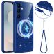 Защитный чехол Deexe Glitter Case with MagSafe для Samsung Galaxy S25 FE (S731) - Blue (405308L). Фото 1 из 7