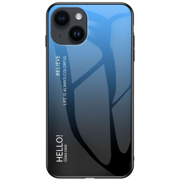 Захисний чохол Deexe Gradient Color для iPhone 15 - Black / Blue: фото 1 з 7