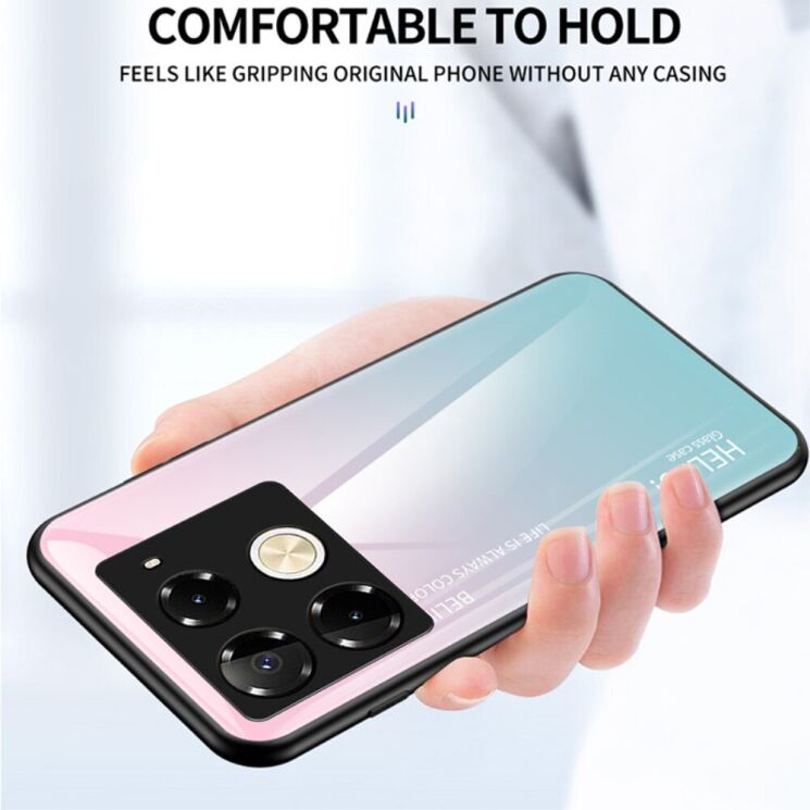 Защитный чехол Deexe Gradient Color для Infinix Note 40 Pro - Pink / Purple: фото 2 из 7