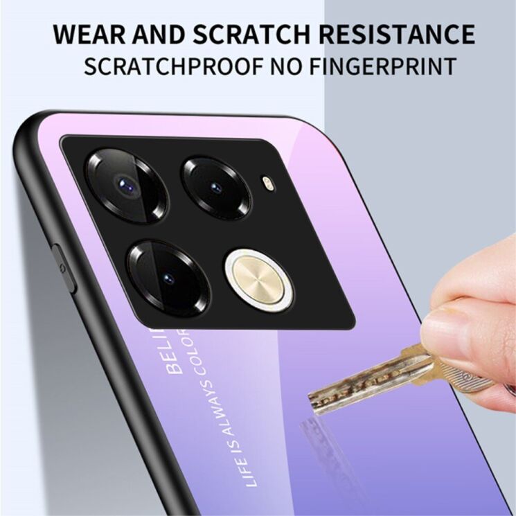 Защитный чехол Deexe Gradient Color для Infinix Note 40 Pro - Pink / Purple: фото 4 из 7