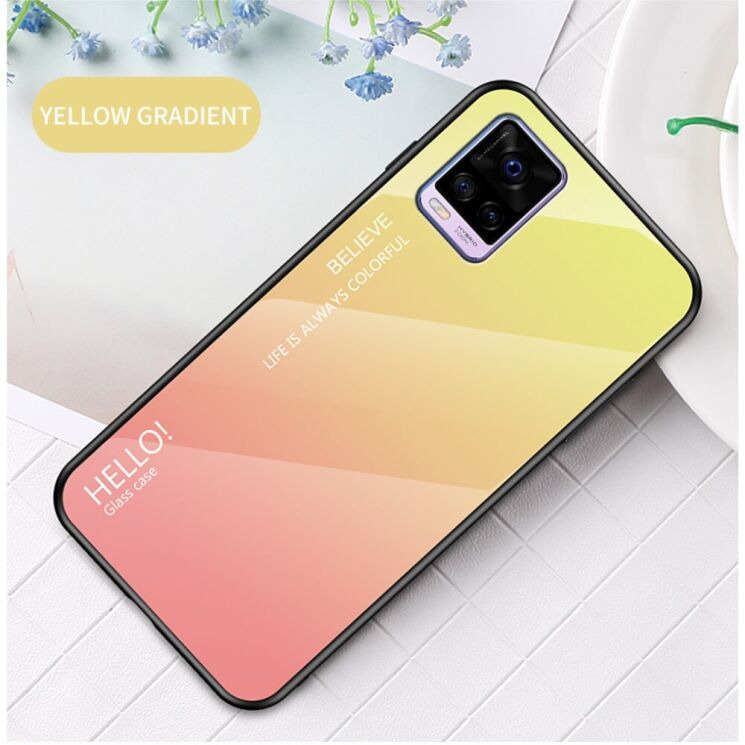Защитный чехол Deexe Gradient Color для VIVO V20 - Yellow / Pink: фото 2 из 11