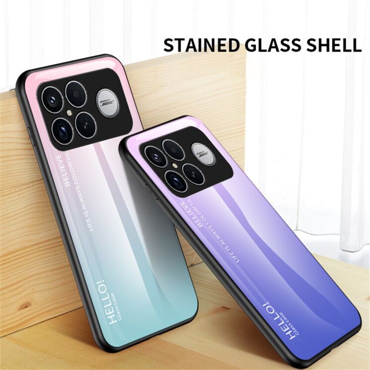 Захисний чохол Deexe Gradient Color для Xiaomi Poco F8 Ultra - Pink / Blue: фото 4 з 8