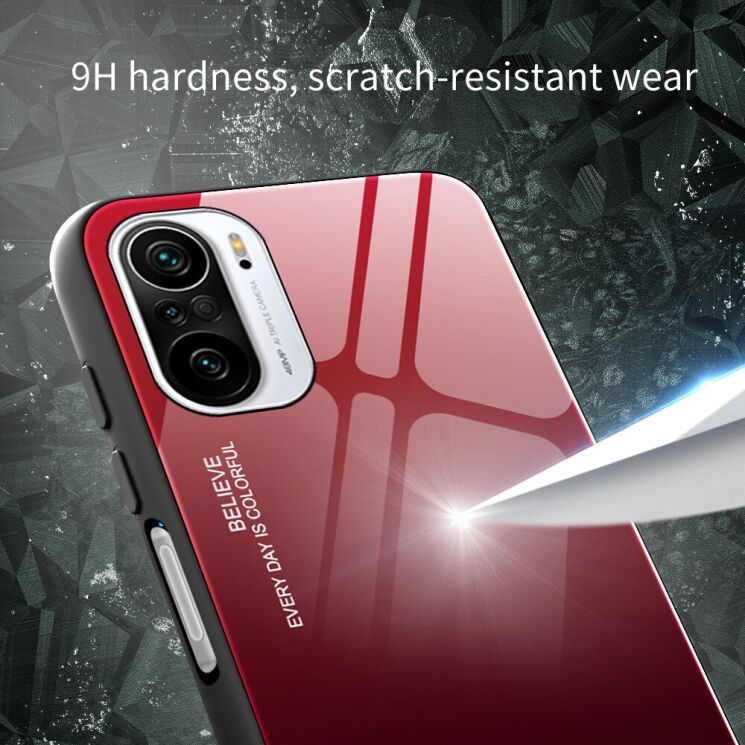 Защитный чехол Deexe Gradient Color для Xiaomi Redmi K40 / K40 Pro / Mi 11i / Poco F3 - Red / Black: фото 8 из 8