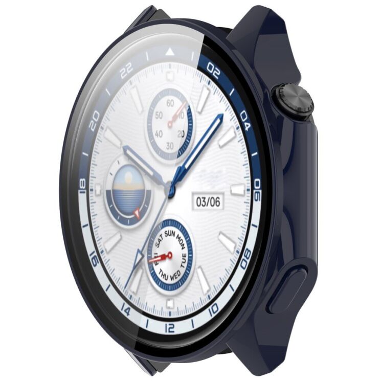 Защитный чехол Deexe Hard Frame для OPPO Watch X / OnePlus Watch 2 - Dark Blue: фото 2 из 7