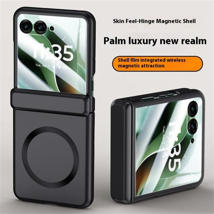 Защитный чехол Deexe Hinge Case MagSafe для Motorola Razr 60 Ultra - Black: фото 5 из 7