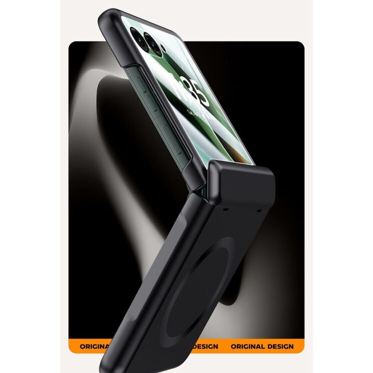 Защитный чехол Deexe Hinge Case MagSafe для Motorola Razr 60 Ultra - Black: фото 4 из 7