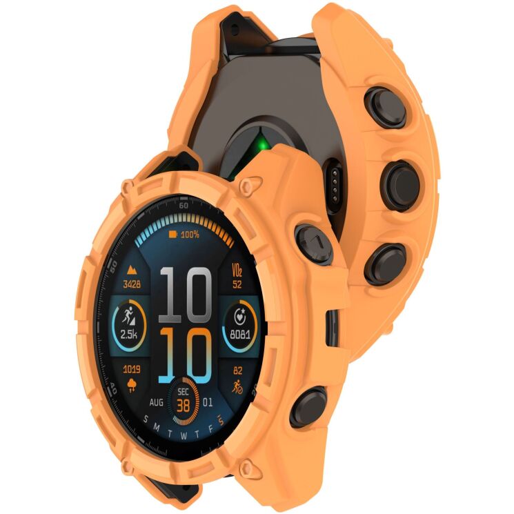 Защитный чехол Deexe Hollow Cover для Garmin Tactix 8 (47mm) - Orange: фото 6 из 7
