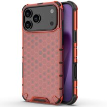 Захисний чохол Deexe Honeycomb Series для Apple iPhone 17 Pro Max - Red: фото 1 з 6