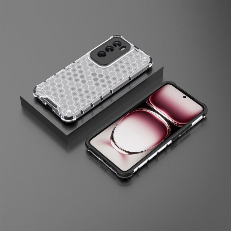 Защитный чехол Deexe Honeycomb Series для OPPO Reno 12 Pro - Grey: фото 3 из 5