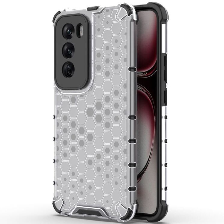 Защитный чехол Deexe Honeycomb Series для OPPO Reno 12 Pro - Grey: фото 1 из 5